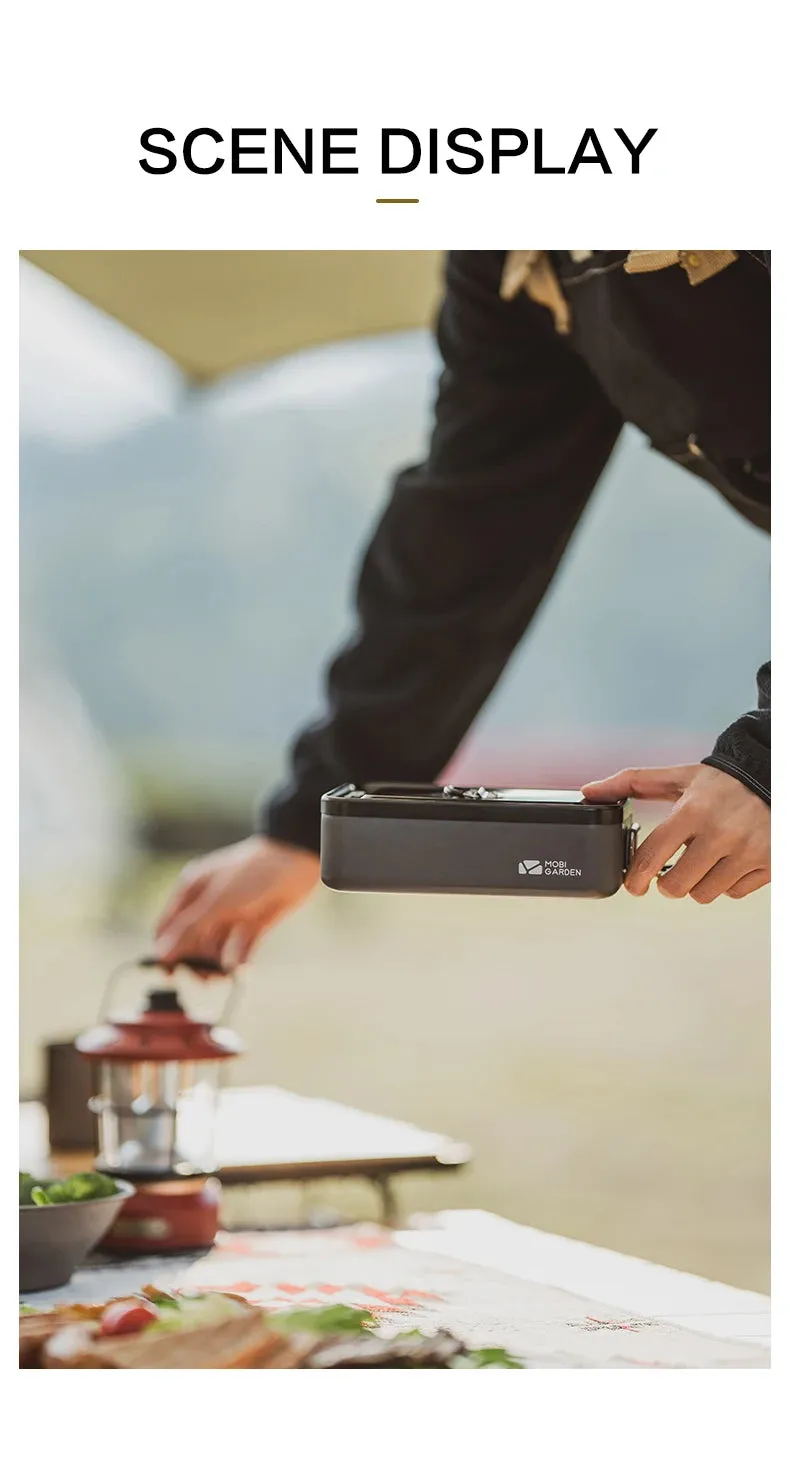 Durable Aluminum Alloy Lunch Box – Lightweight Picnic & Camping Food Storage Container