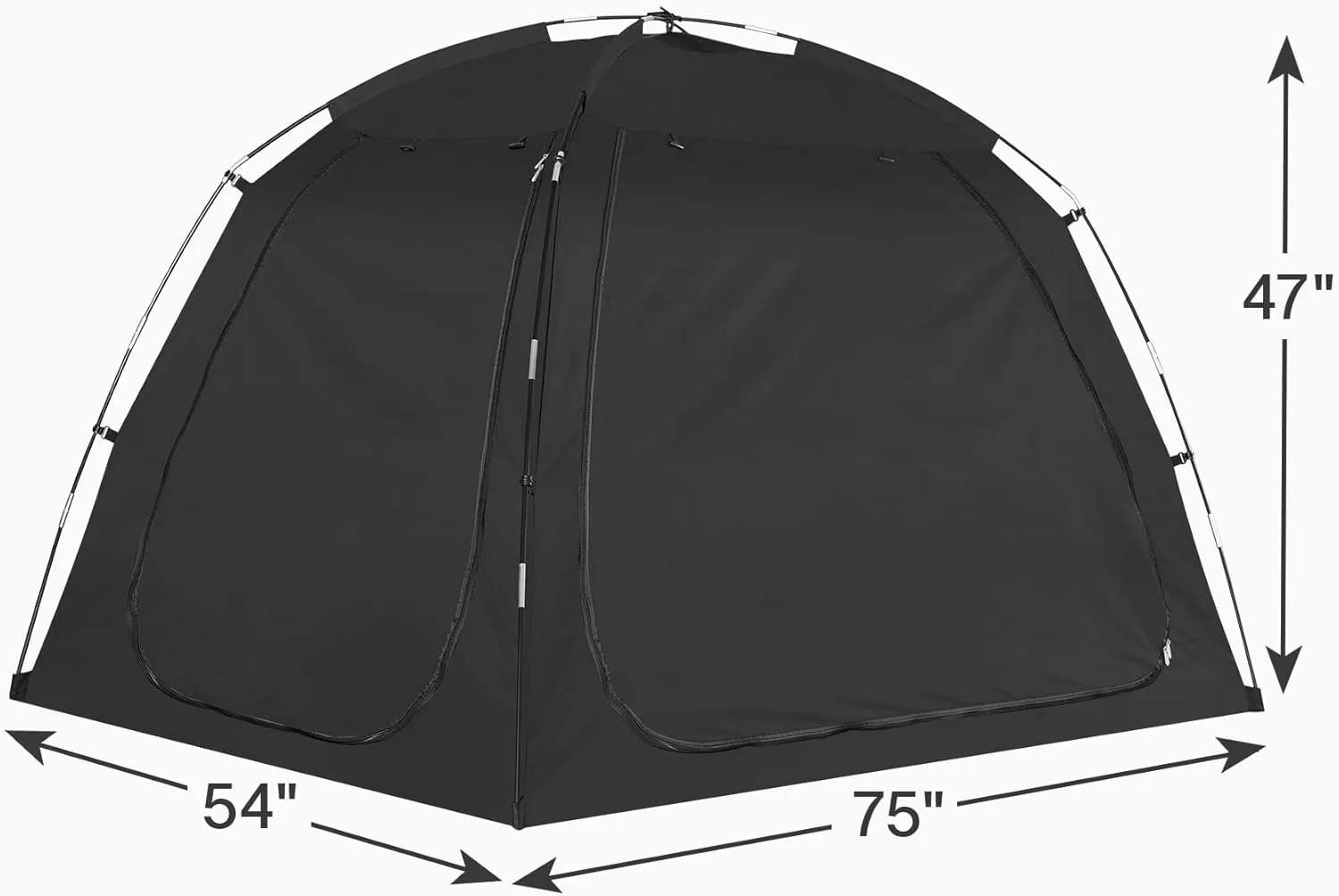 EighteenTek Bed Tent Full Size Bed Canopy, Light Reducing Sleeping Tent Lightweight Portable Indoor Tent Breathable Privacy Space on Bed with 2 Doors for Adults Kids Autism (Full, Black)