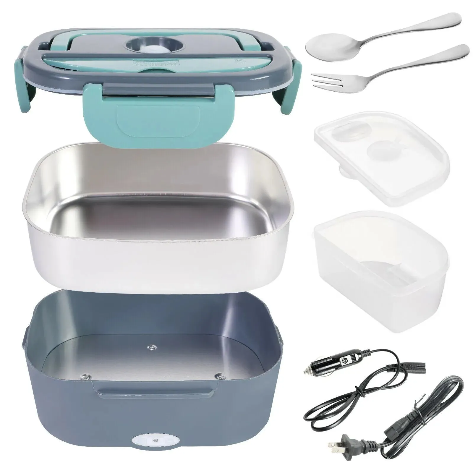 Electric Lunch Box - Heated Lunch Boxes for Adults Portable Food Warmer Lunch Container Travel Mens Lunch Boxes for Work Travel