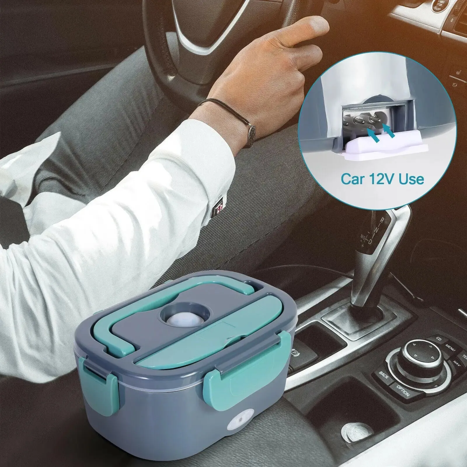 Electric Lunch Box - Heated Lunch Boxes for Adults Portable Food Warmer Lunch Container Travel Mens Lunch Boxes for Work Travel