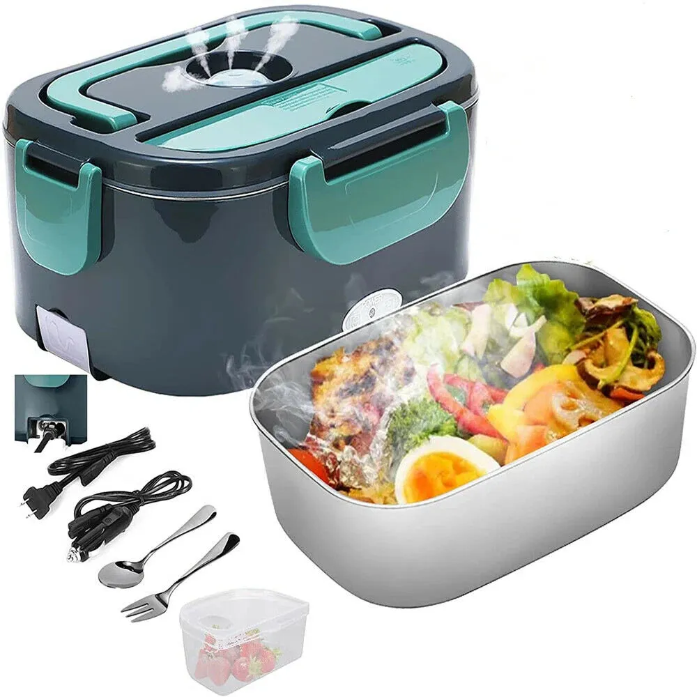 Electric Lunch Box - Heated Lunch Boxes for Adults Portable Food Warmer Lunch Container Travel Mens Lunch Boxes for Work Travel
