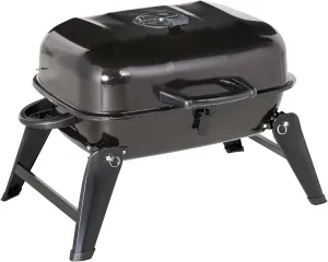 ESPIDOO 14" Portable Charcoal Grill: Metal BBQ with Lid & Vents for Outdoor Cooking, Camping, Tailgating - Compact & Lightweight Design for Travelers & Picnic Enthusiasts