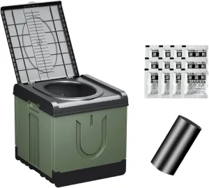Extra Large Plus Size Big and Tall Portable Toilet, Ideal as Porta Potty for Adults, Camp Toilet, Travel Potty for Car