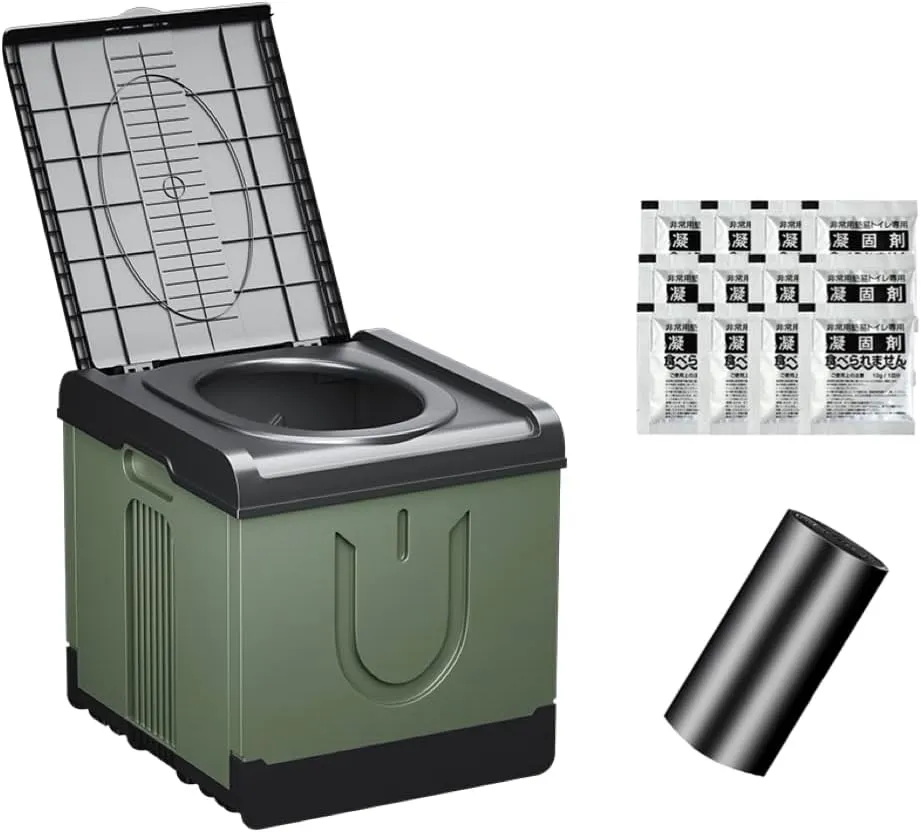 Extra Large Plus Size Big and Tall Portable Toilet, Ideal as Porta Potty for Adults, Camp Toilet, Travel Potty for Car