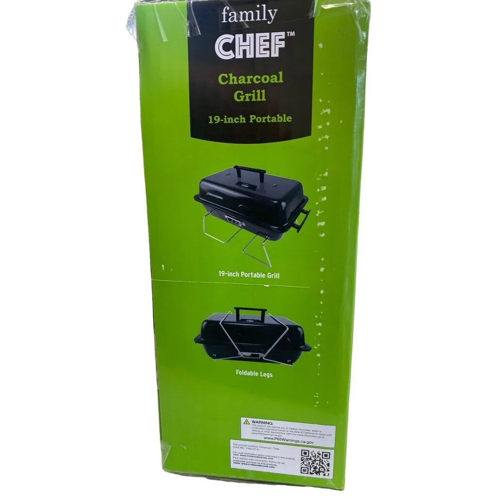 Family Chef Charcoal Portable 19 inch Grill