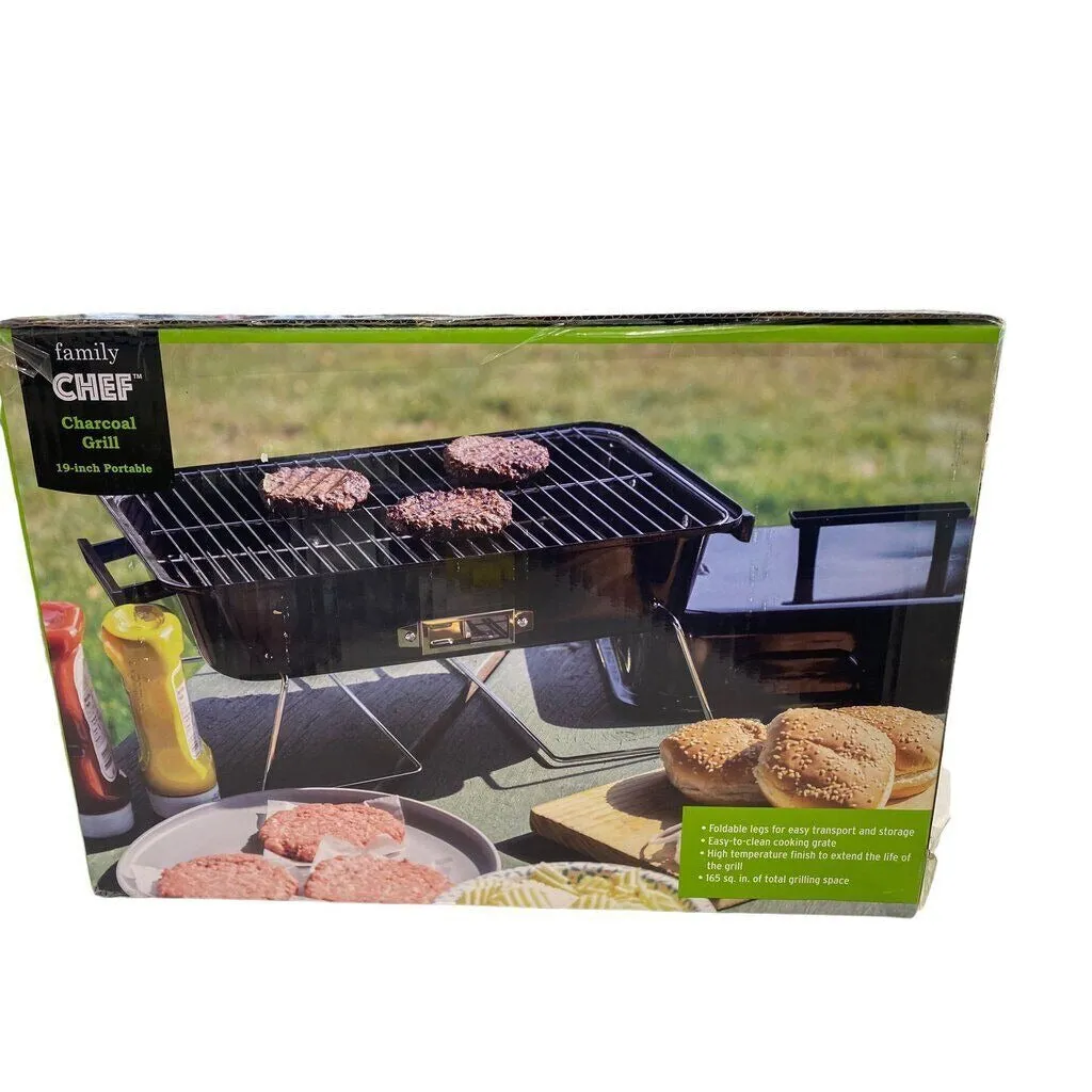 Family Chef Charcoal Portable 19 inch Grill