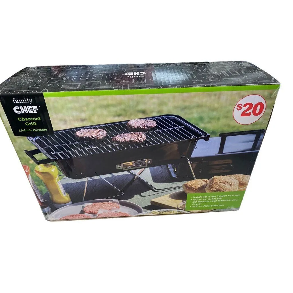 Family Chef Charcoal Portable 19 inch Grill