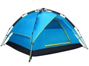 Family Tent, Pop Up Tents, Outdoor Camping for 1 to 4 Person Automatic Opening Double Layer Tent, with Carry Bag