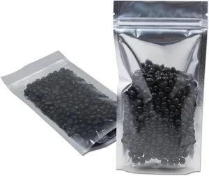 FERENLI 1000 Pieces Stand Up Clear for Zip Resealable Aluminum Lock Mylar Foil Plastic Packaging Bag Zipper Lock Heat Seal with Tear Notch Long Term Food Storage (3.5x5.5 inch)