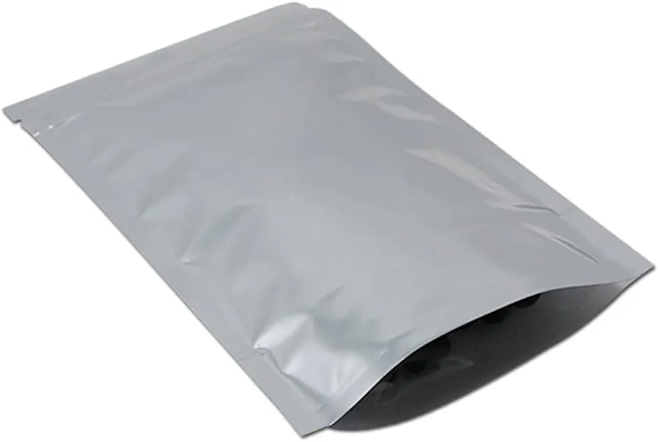 FERENLI 1000 Pieces Stand Up Clear for Zip Resealable Aluminum Lock Mylar Foil Plastic Packaging Bag Zipper Lock Heat Seal with Tear Notch Long Term Food Storage (3.5x5.5 inch)