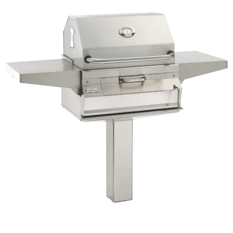 Fire Magic 24" Stainless Steel Post Mount Charcoal Grill