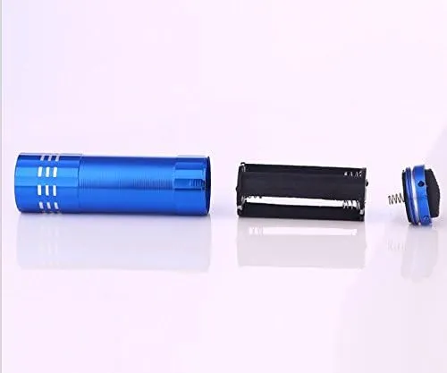 FixtureDisplays® 9 LED/80 lumens Aluminum Mini Flashlight Set (4-Pack) with Lanyard, Great for Camping Hiking Hunting Backpacking Fishing and Outdoor Use 16980-FBA