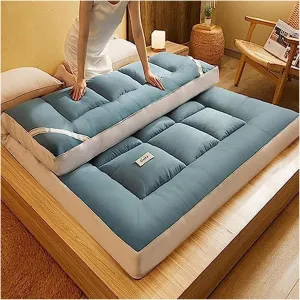 Floor Mattress，Camping Mattress， Extra Soft Mattress,Japanese Futon Mattress,Thick Folding Sleeping Pad,Portable Floor Mattresses,Lounger Guest Bed Camping Couch(B,Twin)