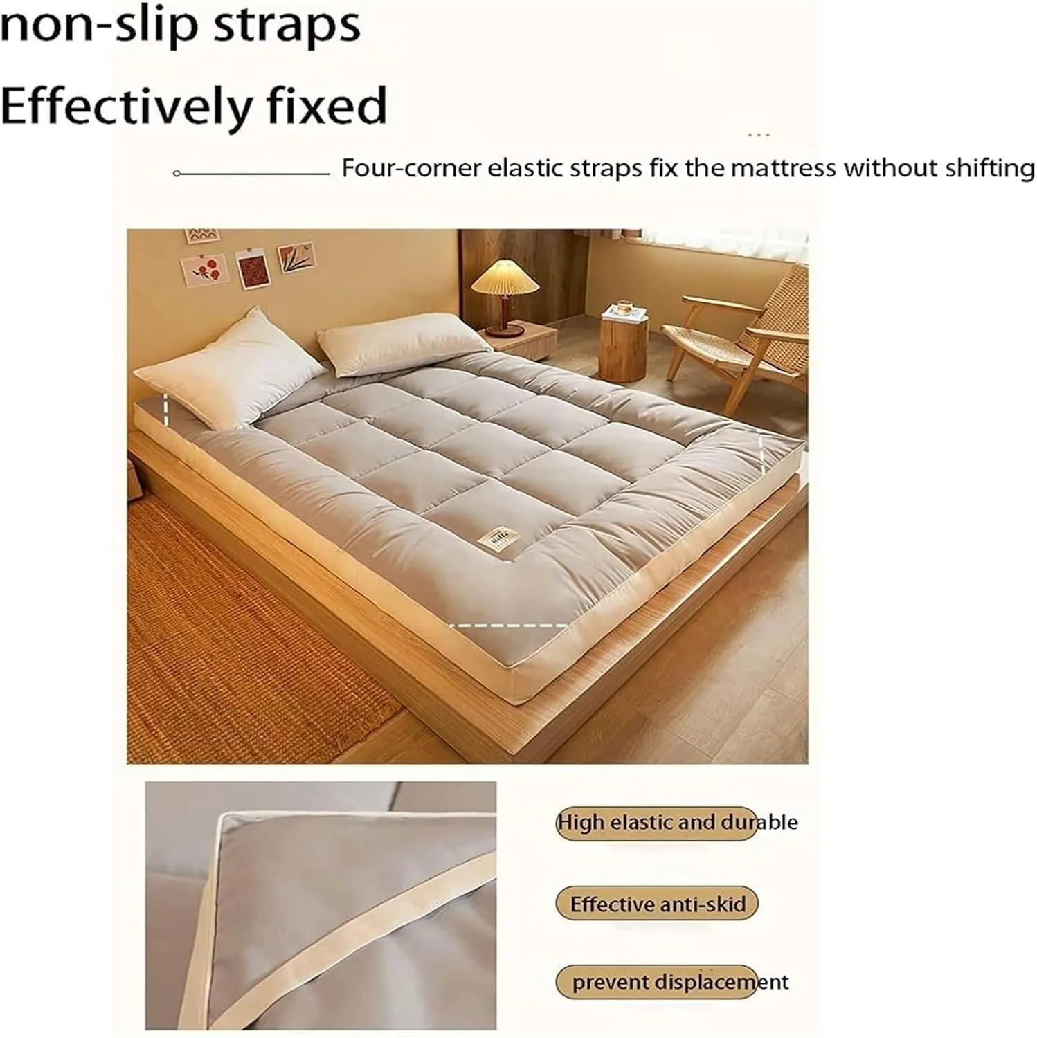 Floor Mattress，Camping Mattress， Extra Soft Mattress,Japanese Futon Mattress,Thick Folding Sleeping Pad,Portable Floor Mattresses,Lounger Guest Bed Camping Couch(B,Twin)