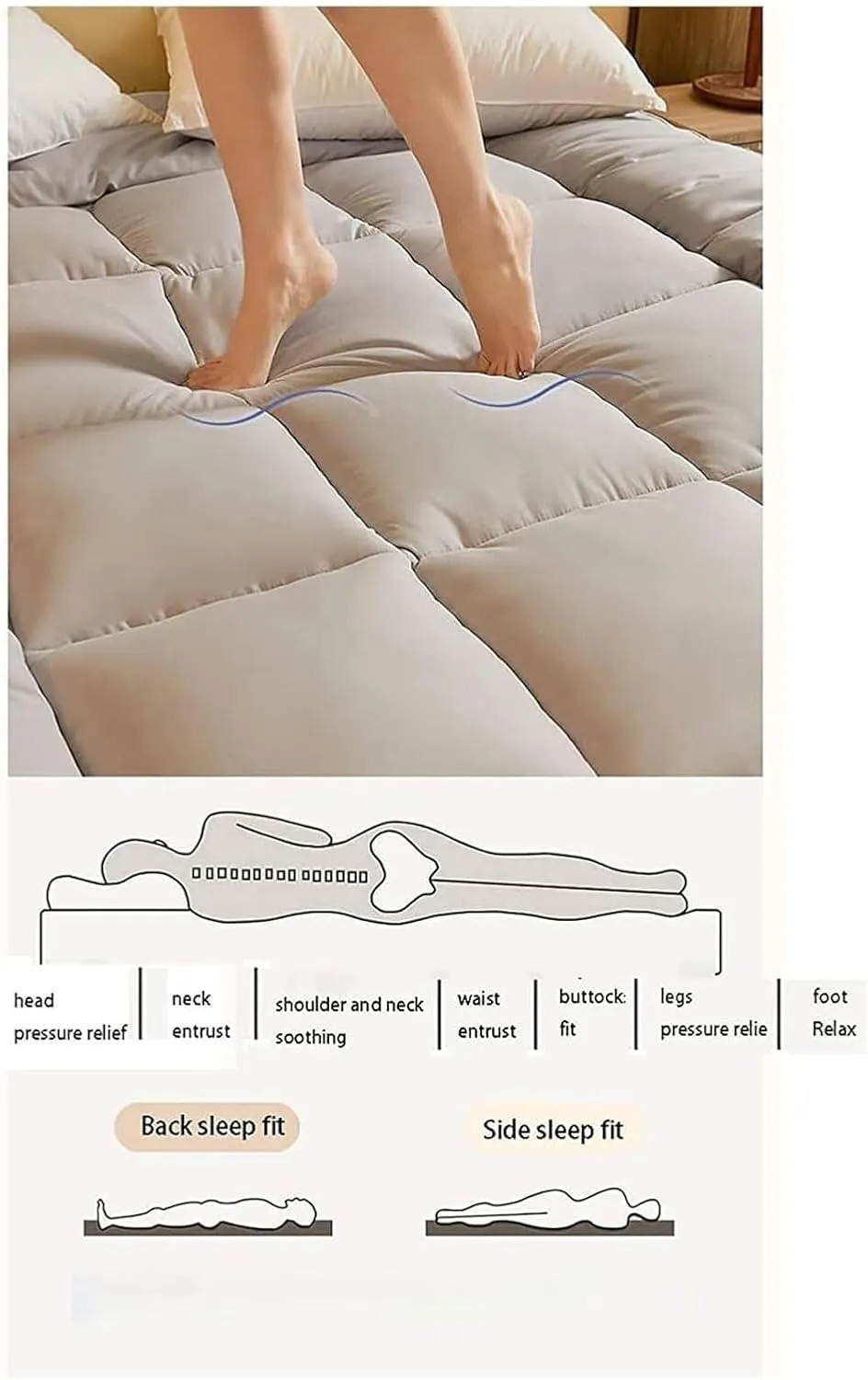 Floor Mattress，Camping Mattress， Extra Soft Mattress,Japanese Futon Mattress,Thick Folding Sleeping Pad,Portable Floor Mattresses,Lounger Guest Bed Camping Couch(B,Twin)