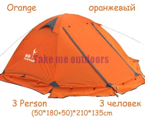 FLYTOP 2-3 Person 2 Layer Aluminum Pole Tent