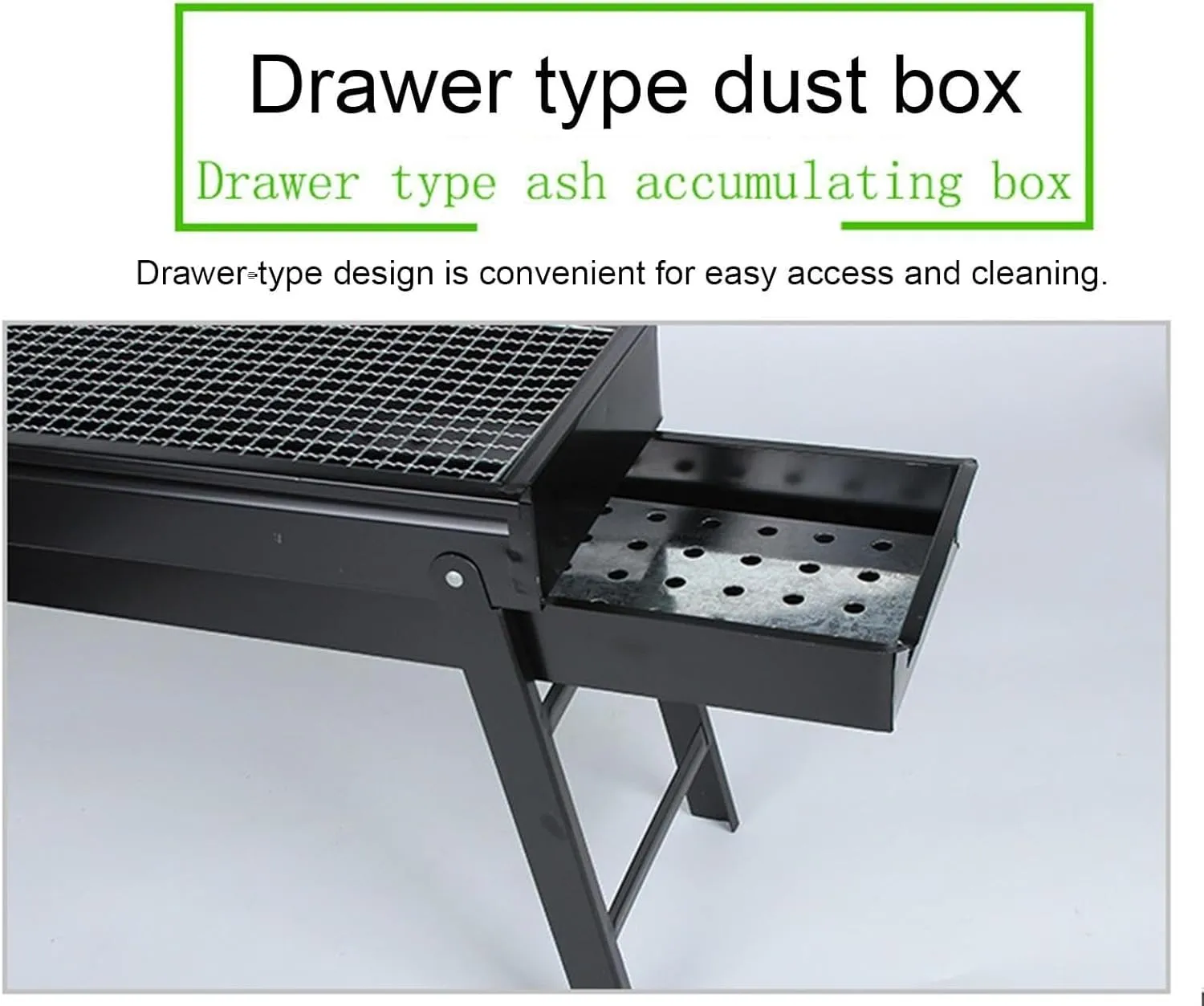 Foldable Charcoal BBQ Grill, Mini Portable Tabletop Barbecue for Garden, Picnic, Camping, Tailgating, and Small Fire Pit, 432922cm(43 * 29 * 22cm)