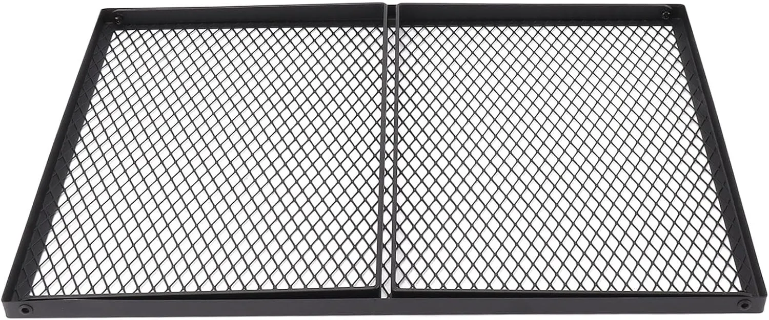 Folding Campfire Grill, Campfire Grill Lightweight Multi Functional Compact High Temperature for Picnics (50x35cm Standard)
