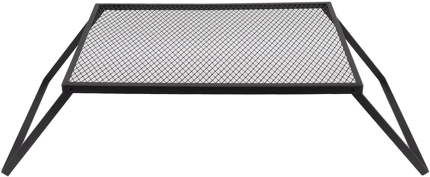 Folding Campfire Grill, Campfire Grill Lightweight Multi Functional Compact High Temperature for Picnics (50x35cm Standard)