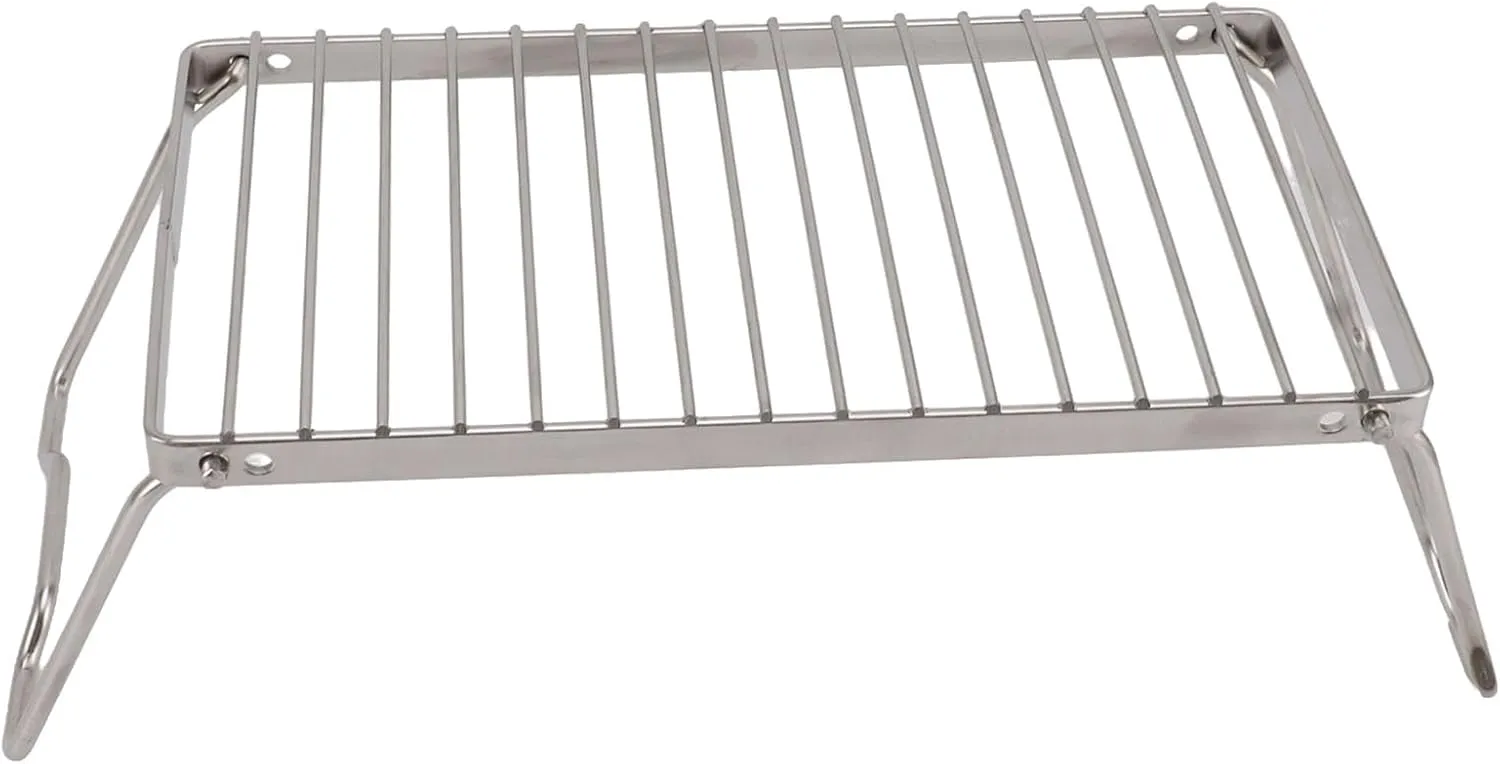 Folding Campfire Grill,304 Stainless Steel Firepit Grill Grate,Portable Camping Grill,Adjustable Height Thicker Camp Fire Cooking Racks Draining Backpacking Grill for Outdoor