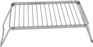 Folding Campfire Grill,304 Stainless Steel Firepit Grill Grate,Portable Camping Grill,Adjustable Height Thicker Camp Fire Cooking Racks Draining Backpacking Grill for Outdoor