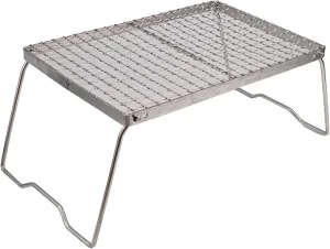 Folding Camping Campfire Grill Portable Foldable BBQ Grill Stainless Steel Camping Barbecue Grid Outdoor Cooking For Hiking Fishing Picnic Travel(M)