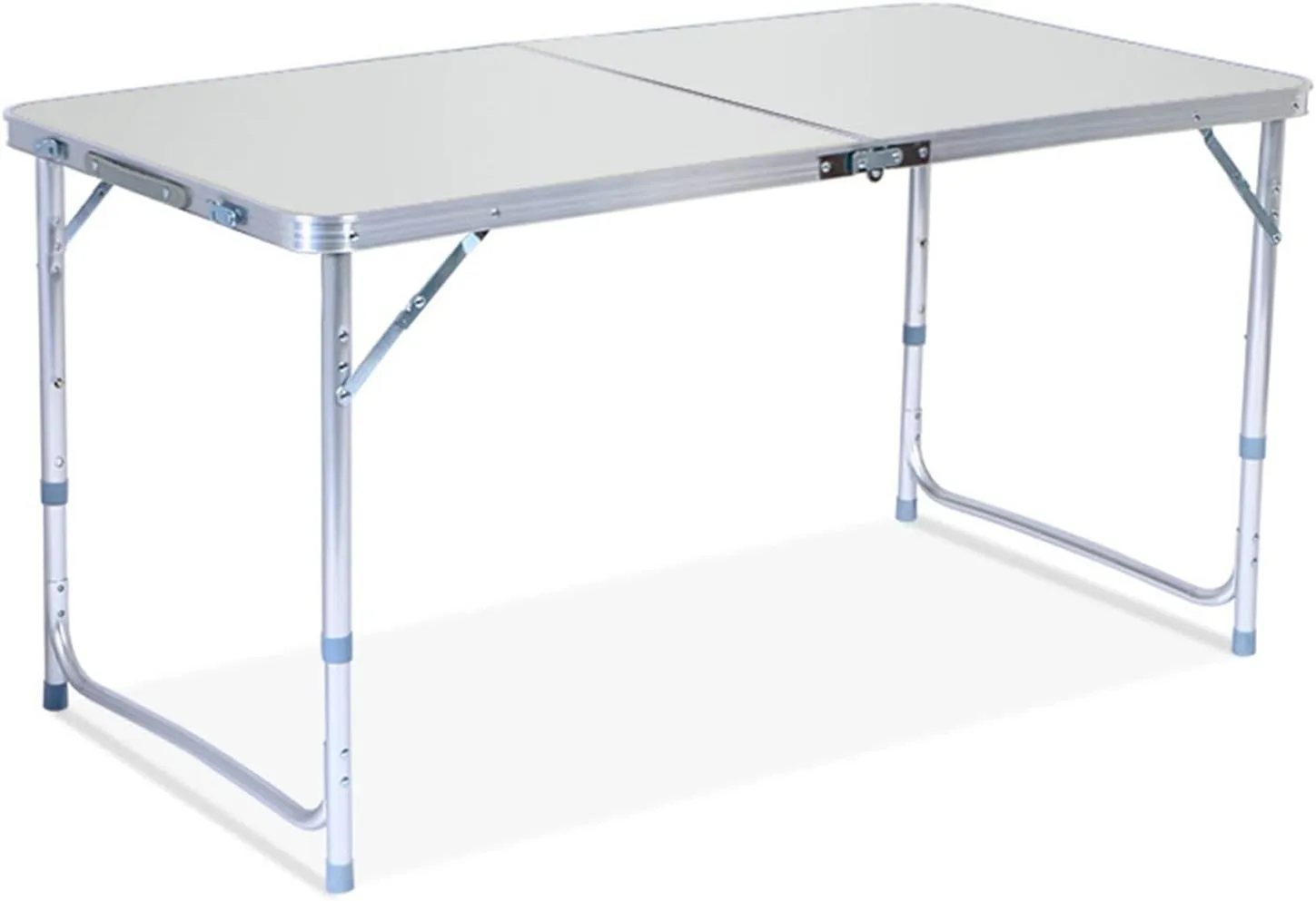 Folding Camping Table Aluminum Height Adjustable Lightweight Portable Dining Table with Portable Handle Weatherproof Table for Outdoor Picnic Camping Beach Backyard 47.2 * 23.6inch