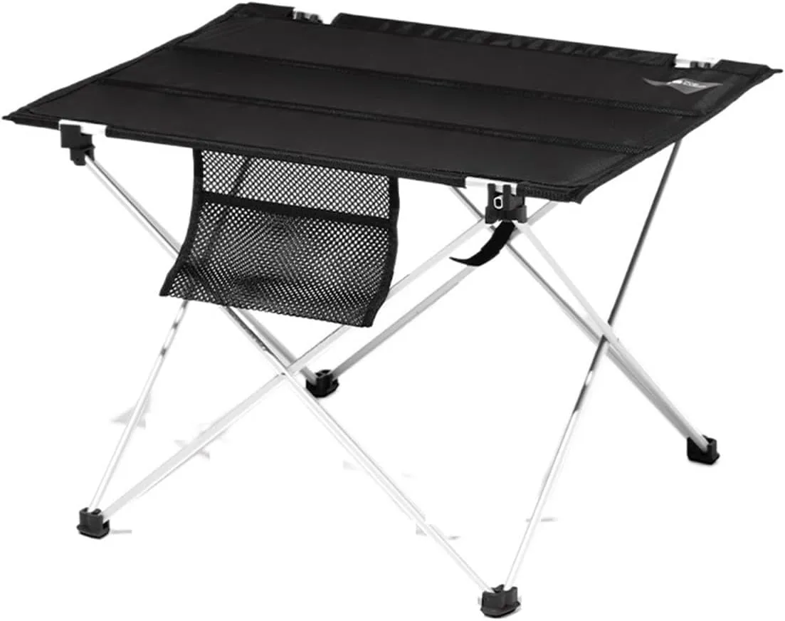Folding Dining Table Aluminium Hiking Climbing Picnic Outdoor Camping Table Portable Foldable Desk Furniture Computer Bed Ultralight (Color : L)