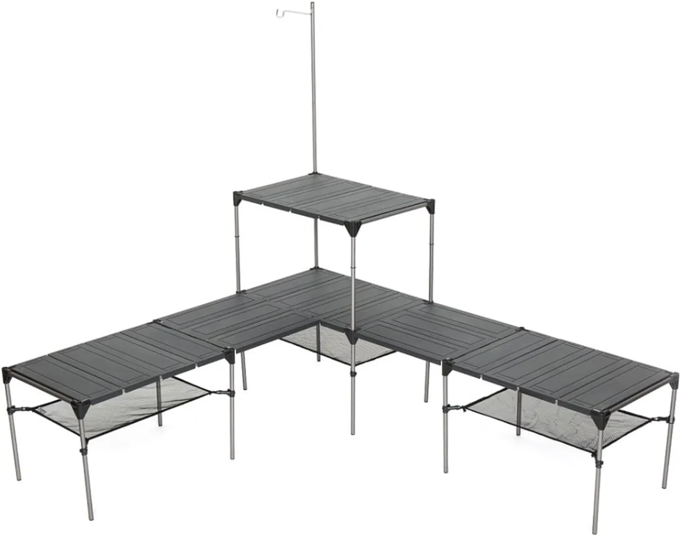 Folding Dining Table Lightweight Rain-Proof Detachable Outdoor Camping Desk Aluminum Alloy Folding Table Portable Picnic Fishing Beer Table (Color : 4 Pcs Plate)