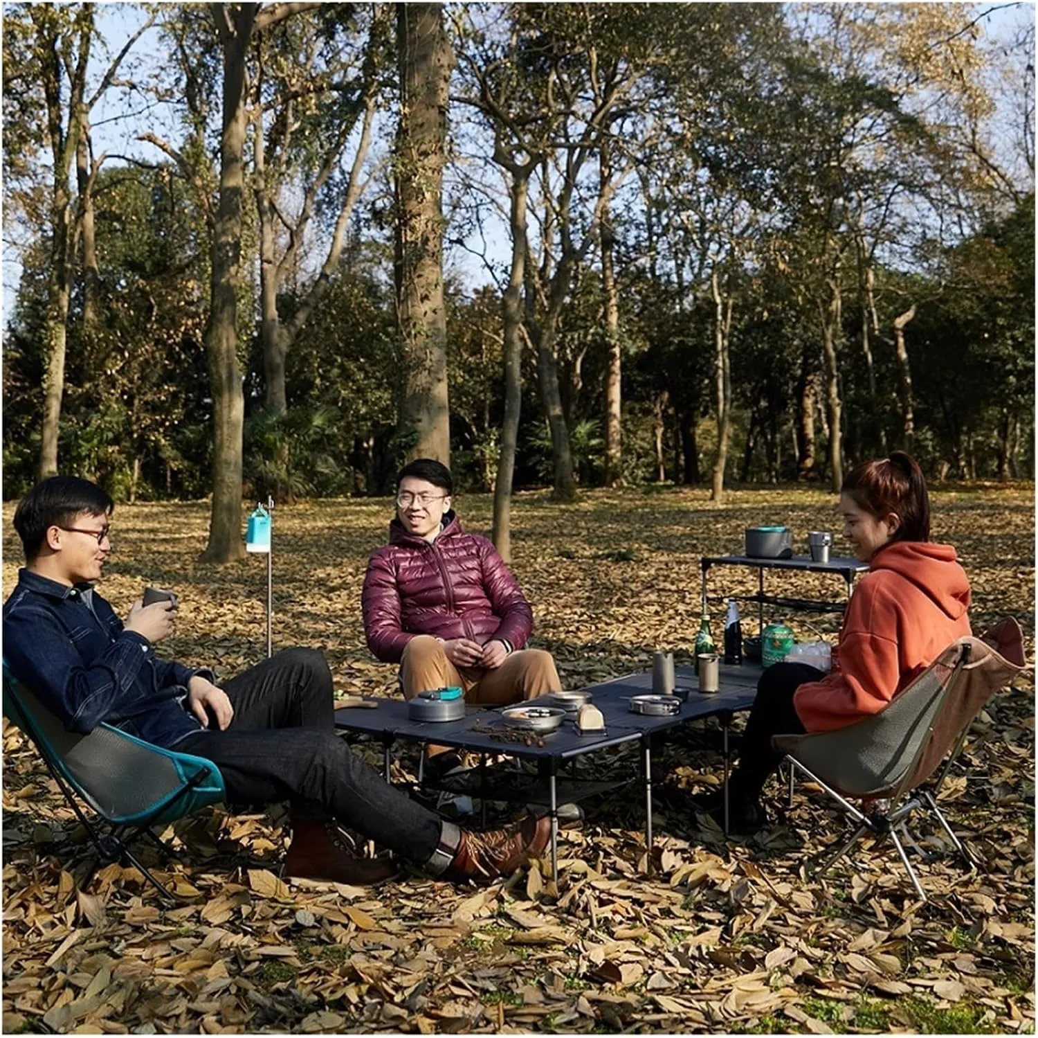 Folding Dining Table Lightweight Rain-Proof Detachable Outdoor Camping Desk Aluminum Alloy Folding Table Portable Picnic Fishing Beer Table (Color : 4 Pcs Plate)