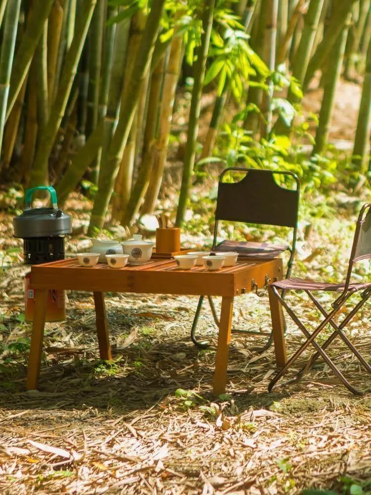 Folding Portable Camping Table Set - Travel Table with Chairs