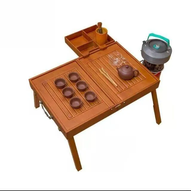 Folding Portable Camping Table Set - Travel Table with Chairs