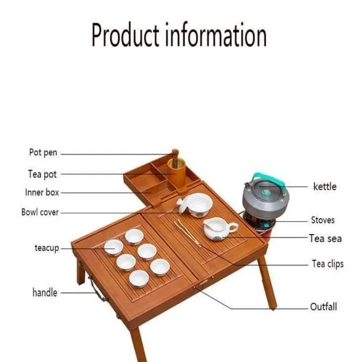 Folding Portable Camping Table Set - Travel Table with Chairs
