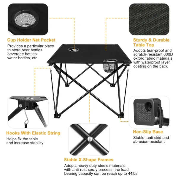 Folding Table 4 Foot Portable Picnic Table Lightweight Travel Desk Camping Gifts Beach Tables for Sand Outdoor Table