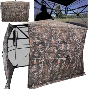 Full Open Door 2-3 Person 360 Degree Ground Hunting Blind Camouflage Pop Up Duck Turkey Deer Hunting Blinds Tent