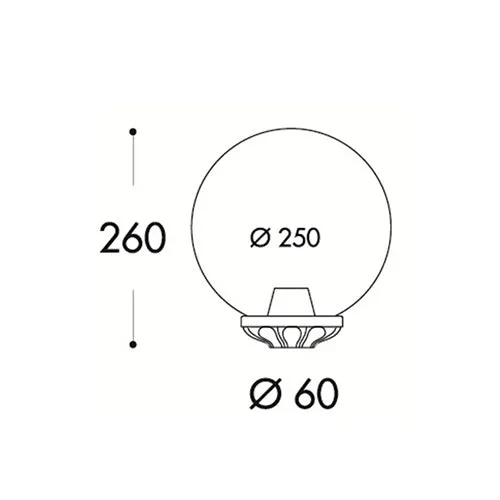 Fumagalli Globe 250 Clear Lantern E27 Black
