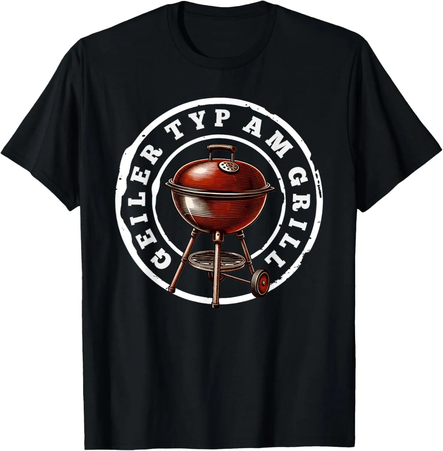 Funny BBQ Grill Saying "Geiler Typ Am Grill" Men T-Shirt