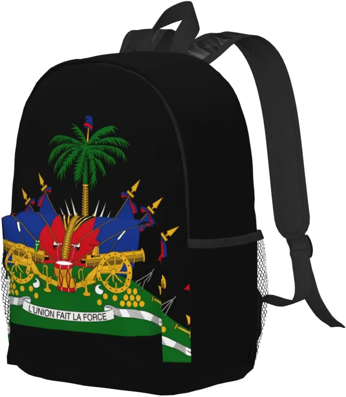 Funny Haiti Flag Backpack Cute Haitian Flag Daypack Laptop Backpack Shoulders Casual Daypack For Men Women