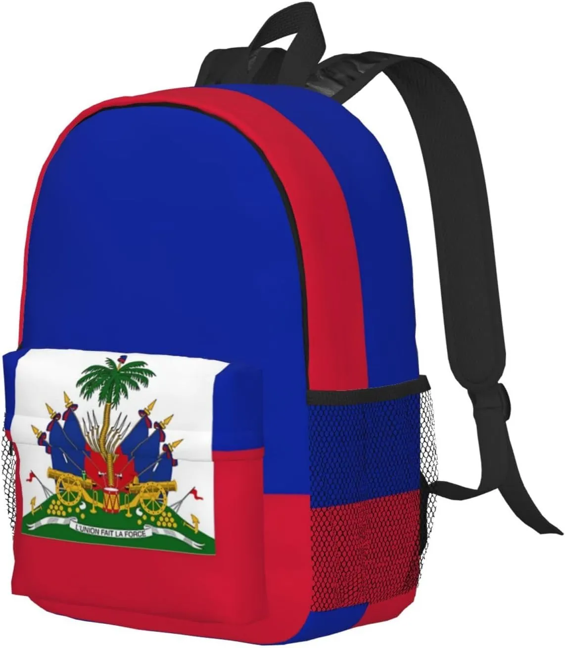 Funny Haiti Flag Backpack Cute Haitian Flag Daypack Laptop Backpack Shoulders Casual Daypack For Men Women