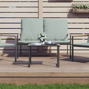 Garden Table Anthracite Dining Folding Outdoor Furniture | Side Table for Camping Tables Powder-Coated Steel Modular Portable