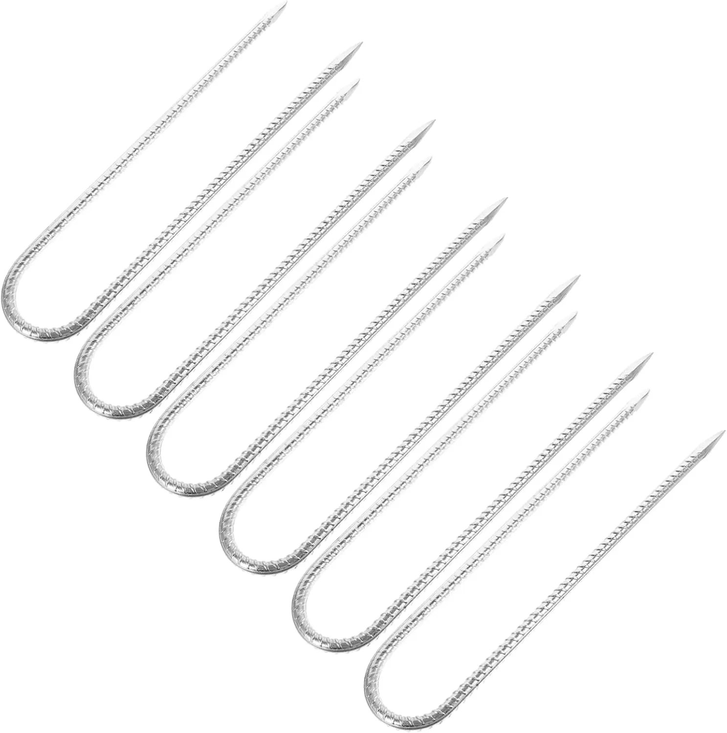 Garneck 6 Pack Ground Pegs Heavy Duty Stakes for Tent Garden Landscape Decorative Stakes