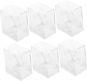 Gatuida 6-pack Watch Storage Box Square Watch Case Stand for Mens Watch Storage