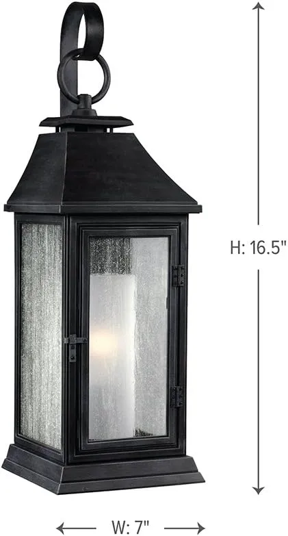 Generation Lighting-Sean Lavin-One Light Outdoor Wall Sconce in Transitional Style-7 Inch Wide by 16.5 Inch Tall-Dark We