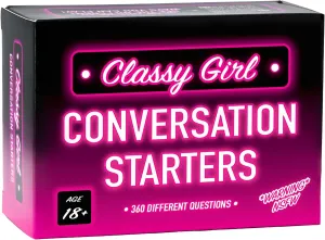Girls Night Conversation Starter Cards - 360 Fun & Spicy Questions for Bachelorette, Bridal, Birthday, Ladies & Sorority Parties - Party Game for Adults