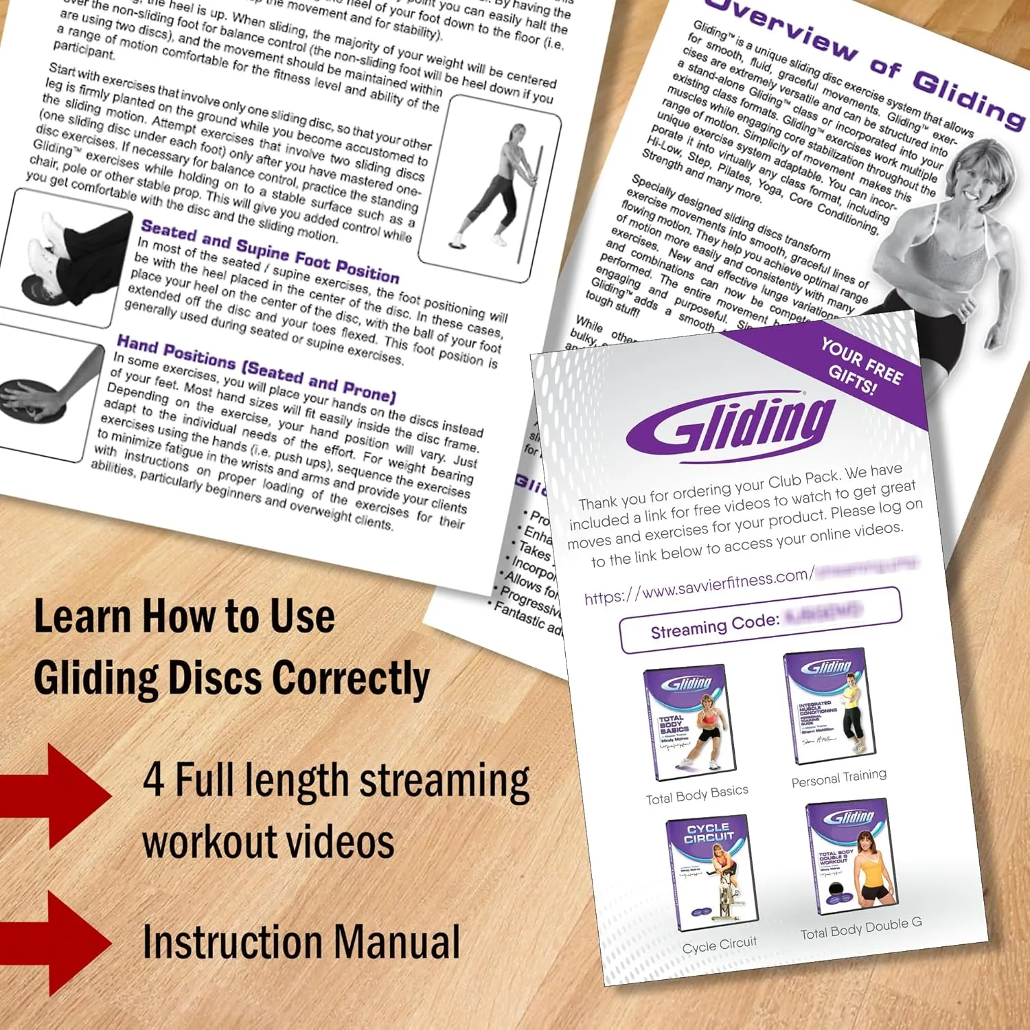 Gliding Discs for Working Out - Exercise Sliders for Carpet & Hardwood Floors 1 Pair, Authentic Workout Sliders Disc for Full Body Resistance Workout, Includes 4 Streaming Video Workouts