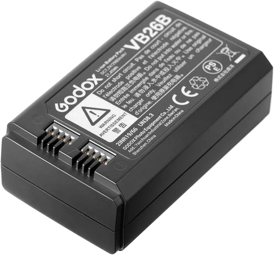 GODOX V1 Battery VB26 VB26A VB26B Li-ion Battery V1S V1N V1C V1F V1O V1 Flash and V860III V860III-S V860III-C V860III-N V860III-O V860III-F V850III AD100PRO