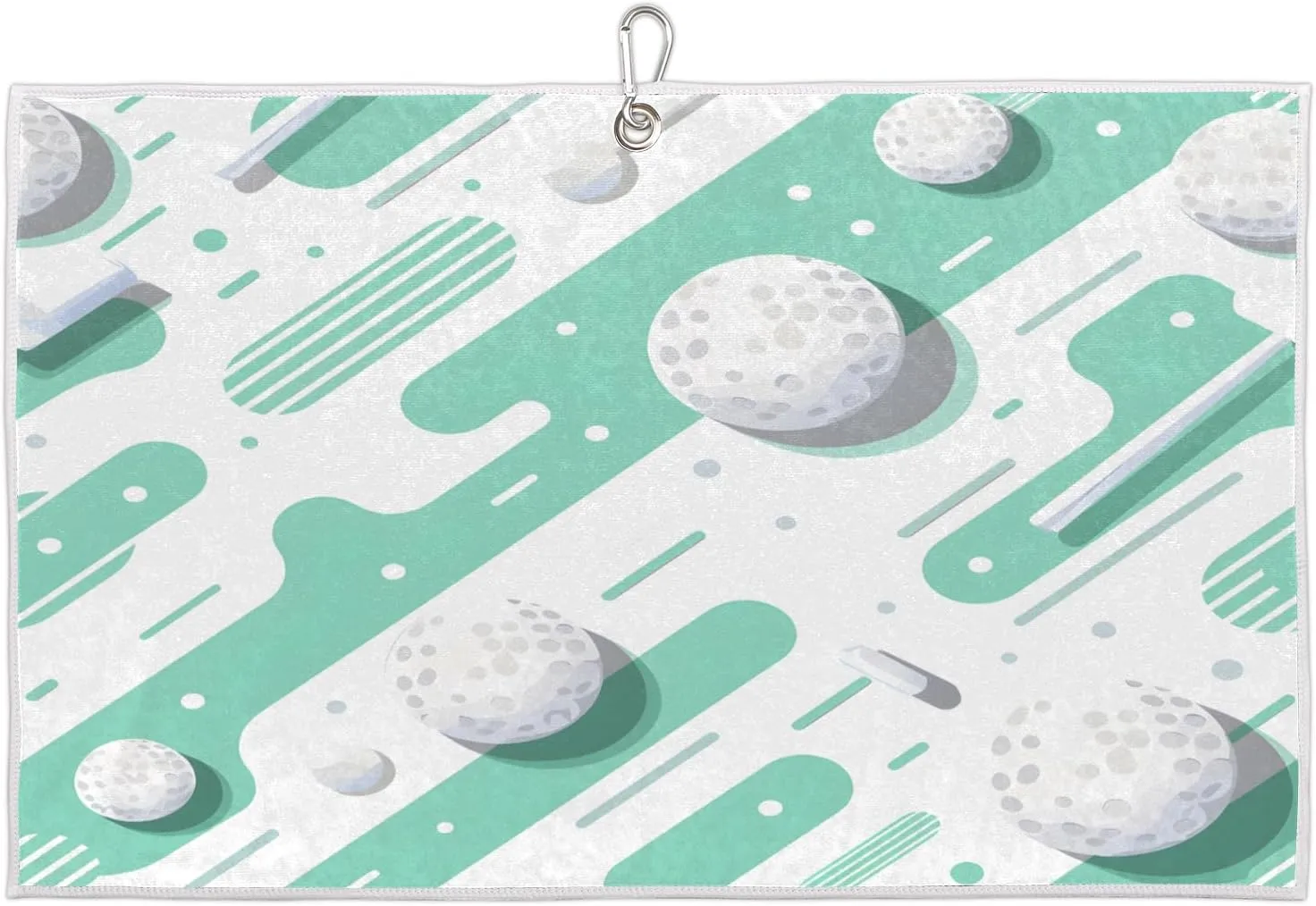 Golf Ball Golf Towel with Heavy Duty Carabiner Clip Quick Dry Ultra Absorbent Club Ball Cleaning Towel Golf Accessories for Men Women