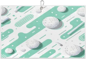 Golf Ball Golf Towel with Heavy Duty Carabiner Clip Quick Dry Ultra Absorbent Club Ball Cleaning Towel Golf Accessories for Men Women
