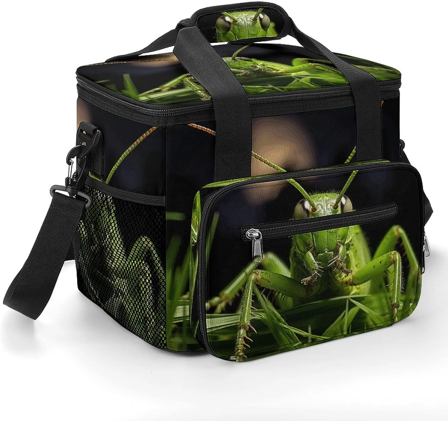 Grasshopper on Grass Printing Cooler Bag Large Capacity Leak Proof Lunch Cooler for Picnics Travel & Outdoor Adventures