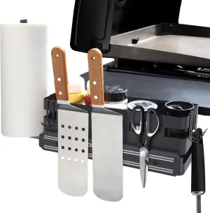 Griddle Caddy for Blackstone - Accessories Prep Cart Organizer for 28"/36" inch Blackstone Griddles - Outdoor Space Saving Grill Accessory Storage Box with Magnetic Tool Holder for Grilling BBQ